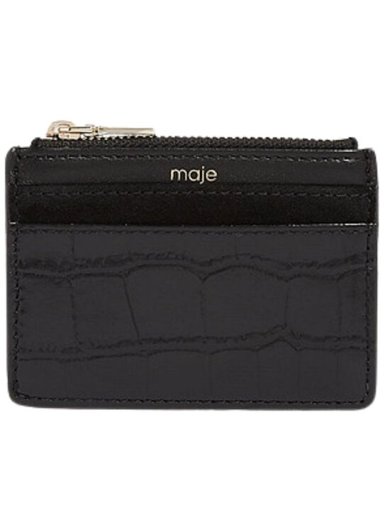 Maje Accessories - Maje Embossed Crocodile Leather Card Holder